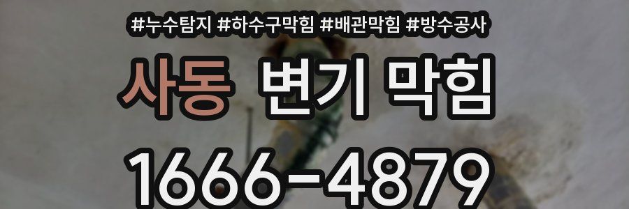 사동 변기 막힘
