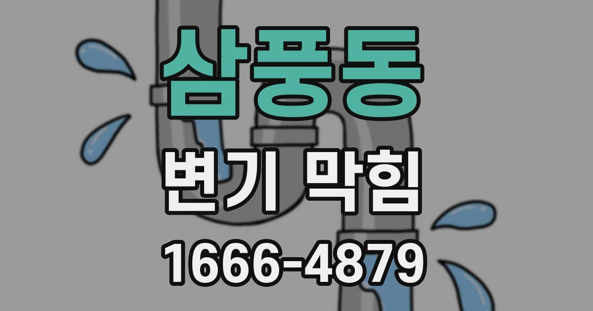 삼풍동 변기 막힘