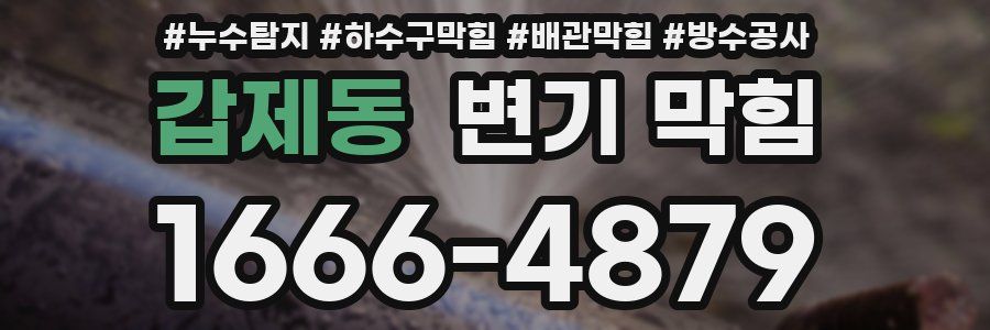 갑제동 변기 막힘