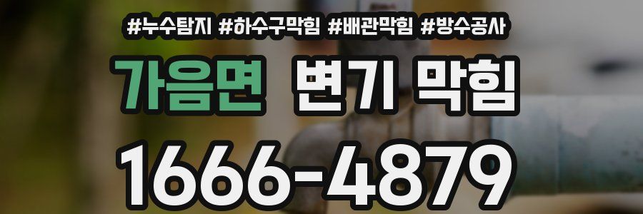 가음면 변기 막힘
