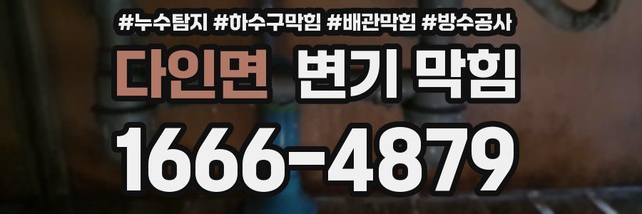 다인면 변기 막힘