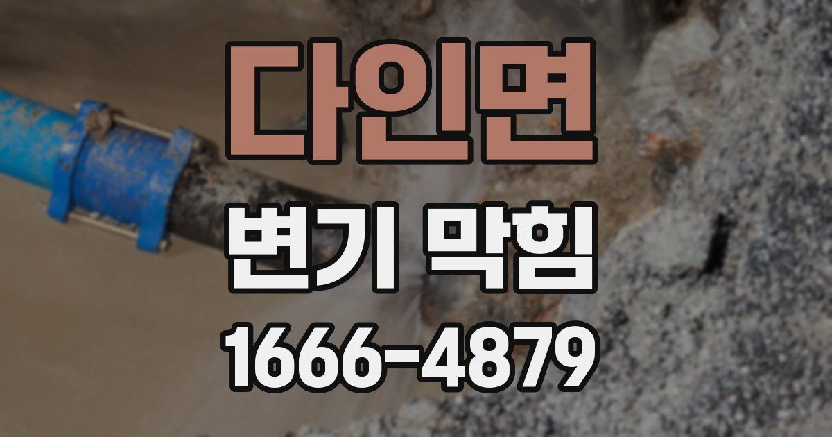 다인면 변기 막힘