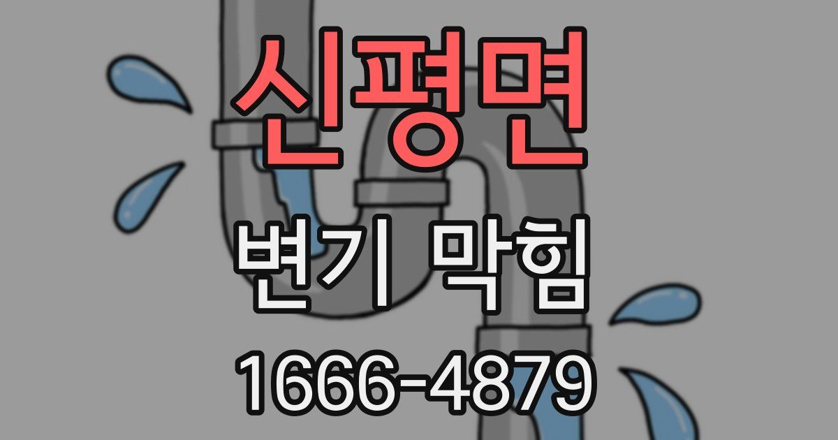 신평면 변기 막힘