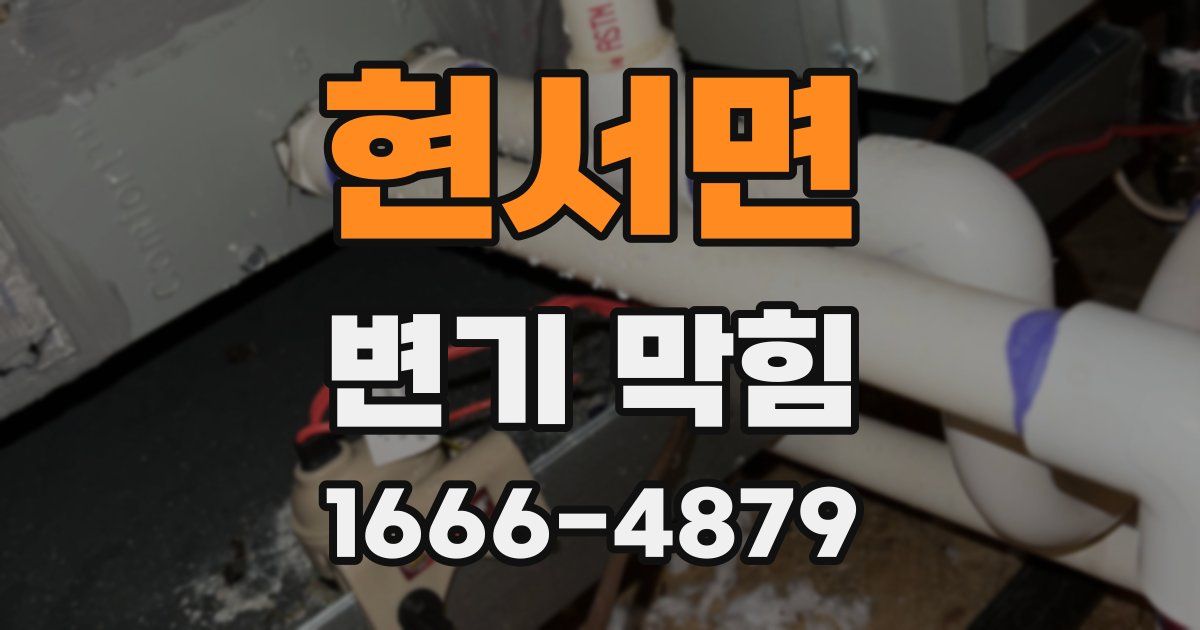 현서면 변기 막힘