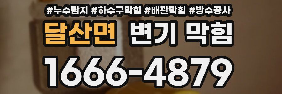 달산면 변기 막힘