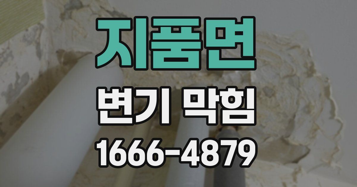 지품면 변기 막힘