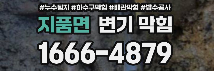 지품면 변기 막힘