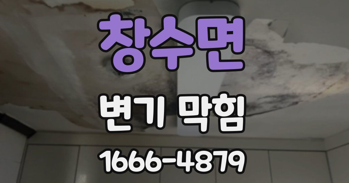창수면 변기 막힘