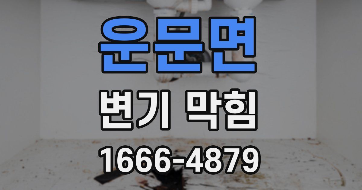 운문면 변기 막힘