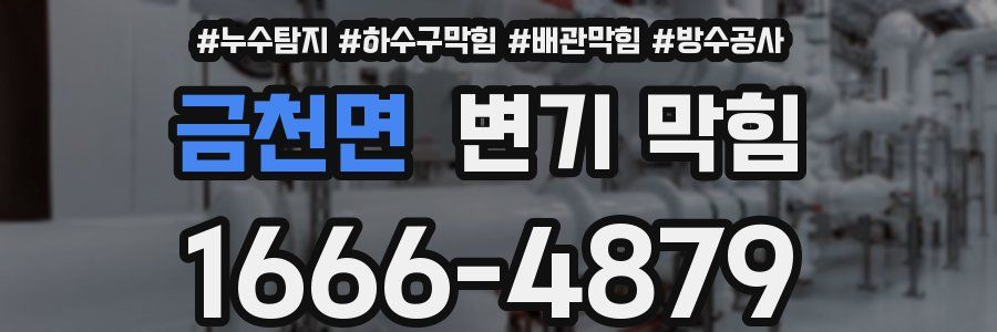 금천면 변기 막힘