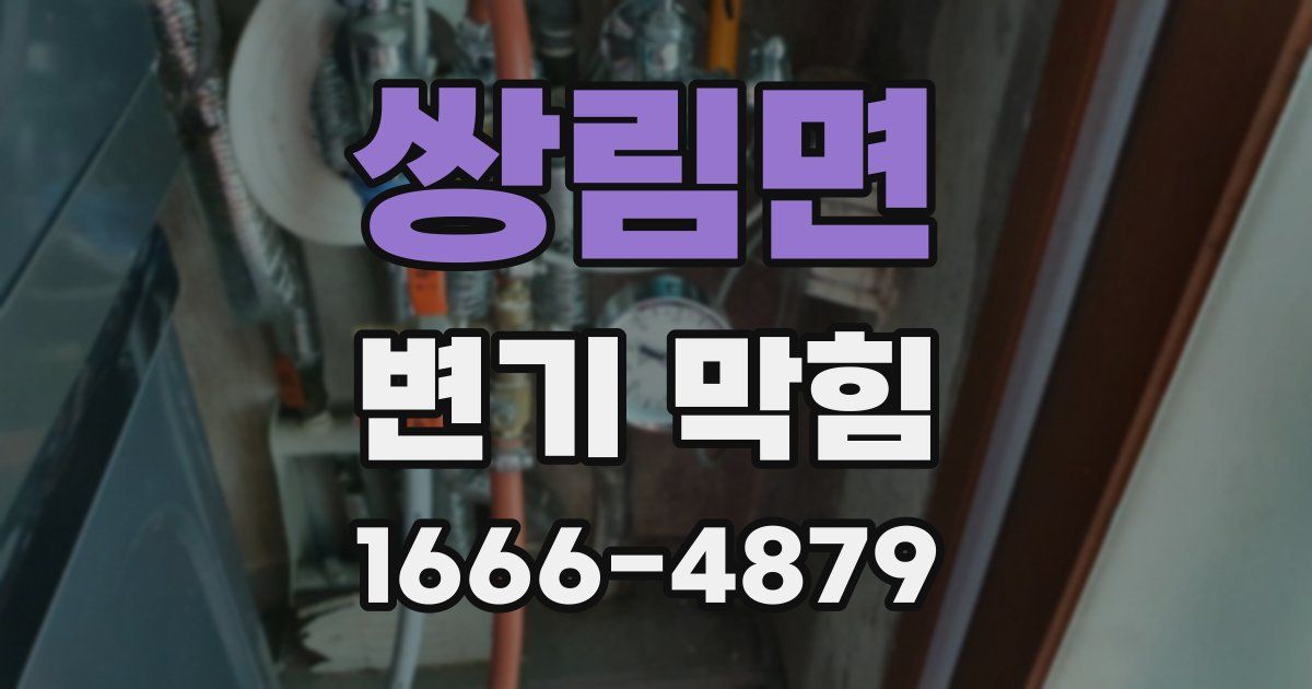 쌍림면 변기 막힘