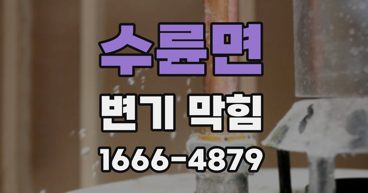 수륜면 변기 막힘