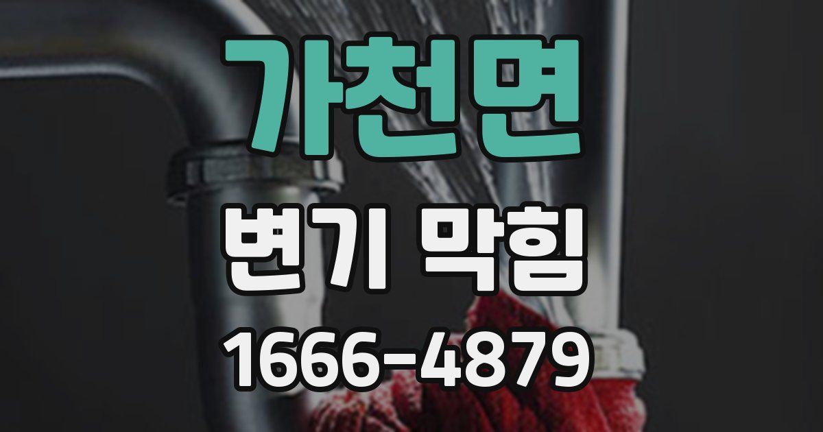 가천면 변기 막힘