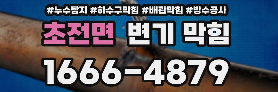 초전면 변기 막힘