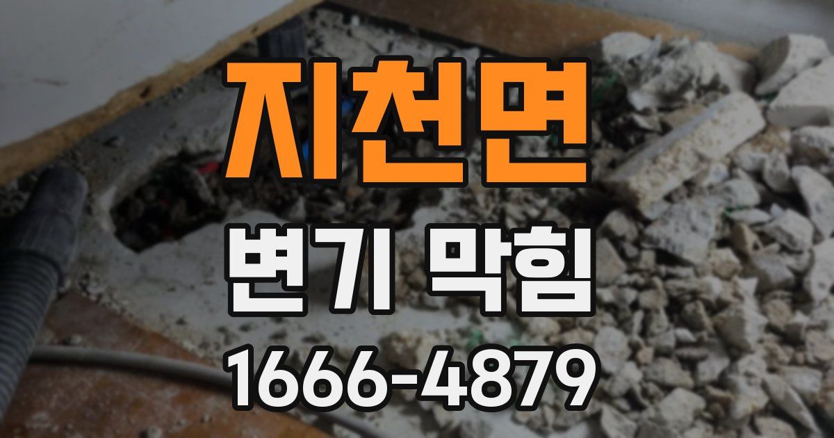지천면 변기 막힘