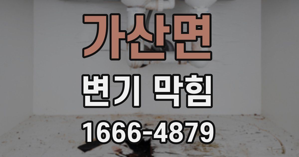 가산면 변기 막힘