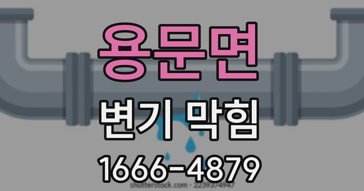 용문면 변기 막힘