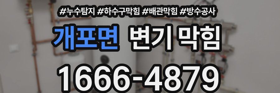 개포면 변기 막힘