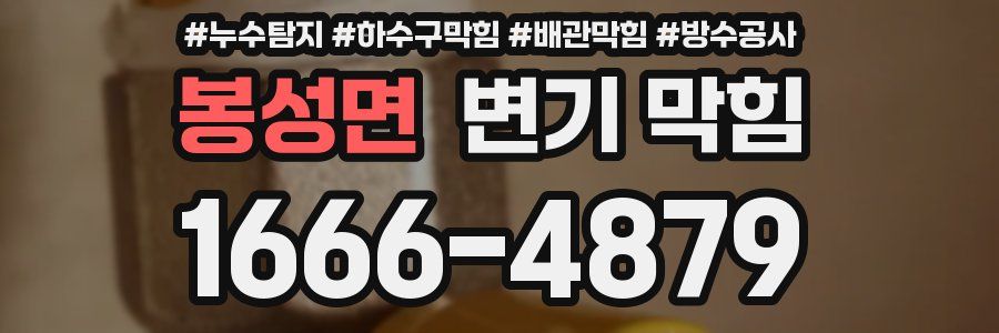 봉성면 변기 막힘