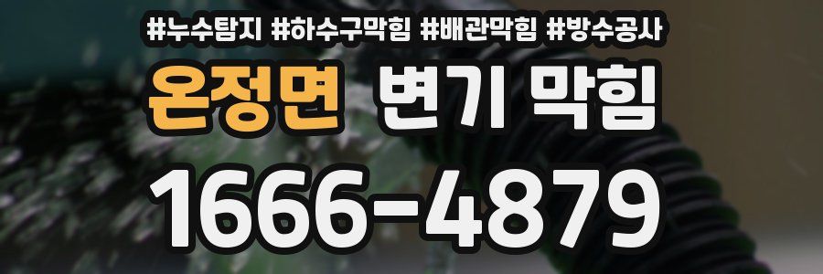 온정면 변기 막힘