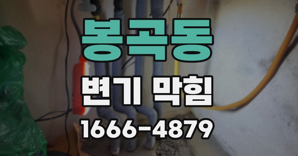 봉곡동 변기 막힘
