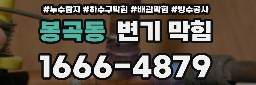 봉곡동 변기 막힘