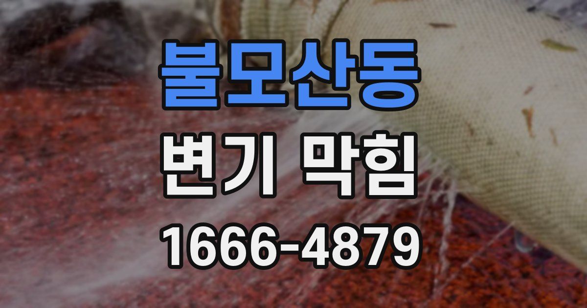 불모산동 변기 막힘