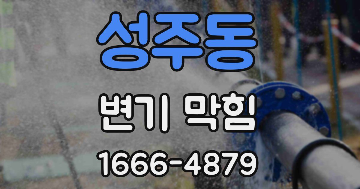 성주동 변기 막힘