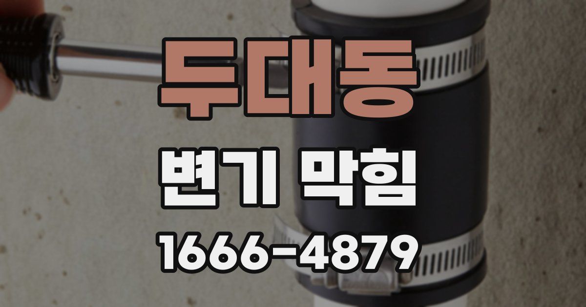 두대동 변기 막힘