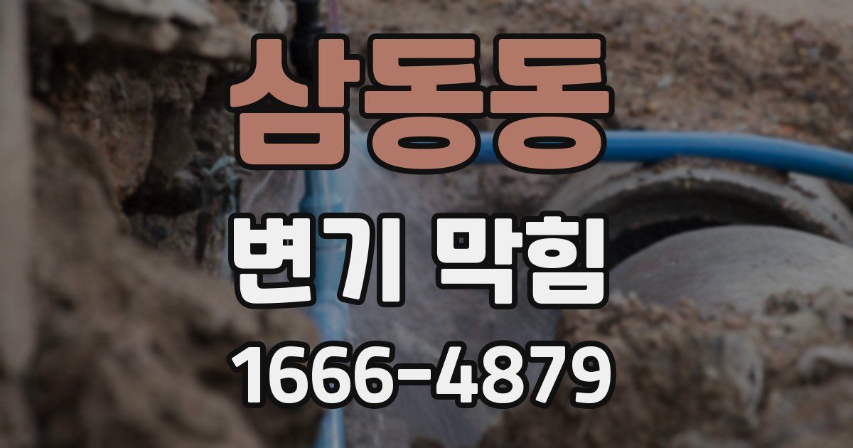 삼동동 변기 막힘