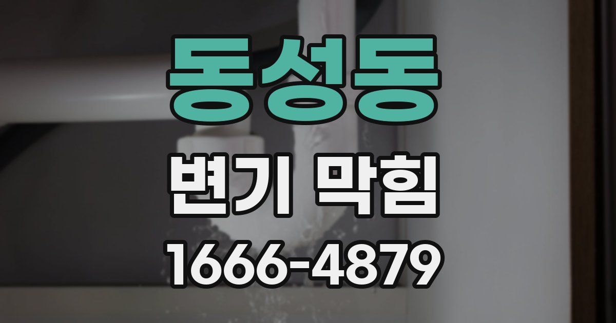 동성동 변기 막힘