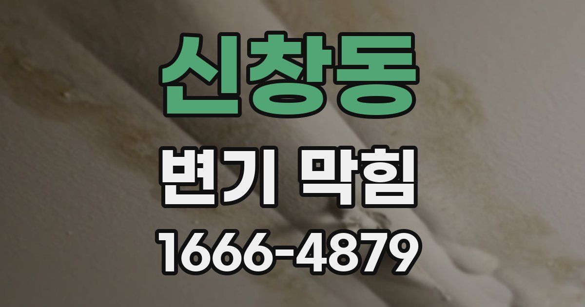 신창동 변기 막힘