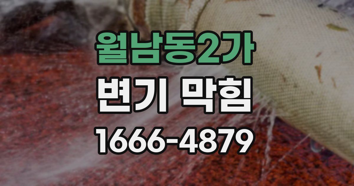 월남동2가 변기 막힘