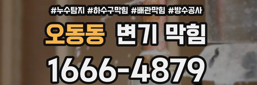 오동동 변기 막힘