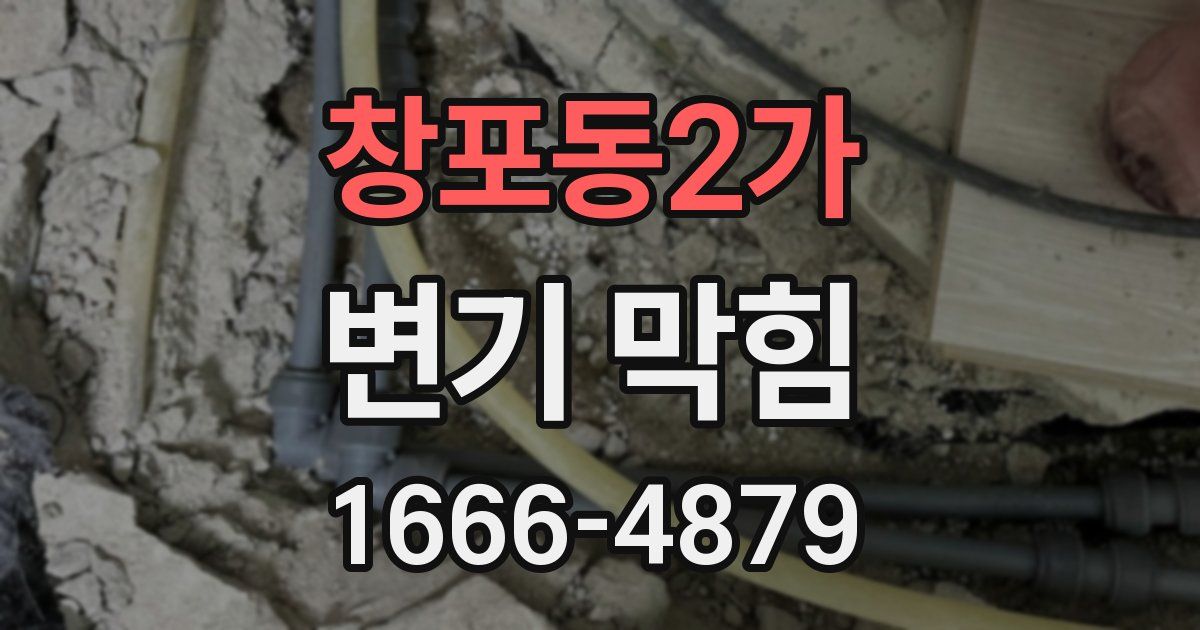 창포동2가 변기 막힘
