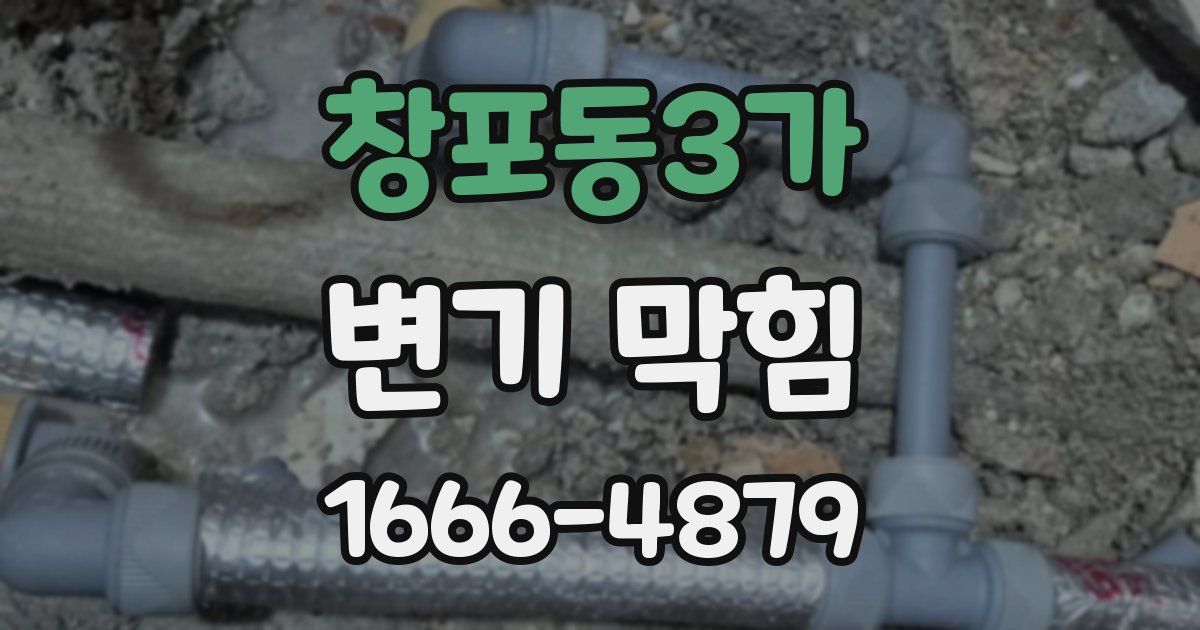 창포동3가 변기 막힘