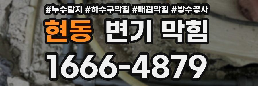 현동 변기 막힘