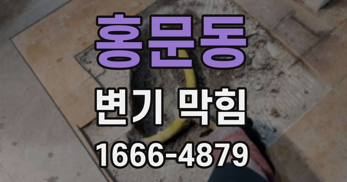 홍문동 변기 막힘