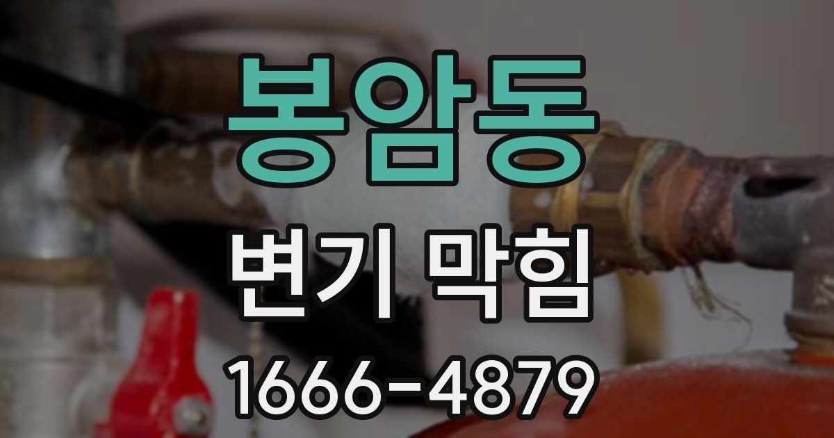 봉암동 변기 막힘
