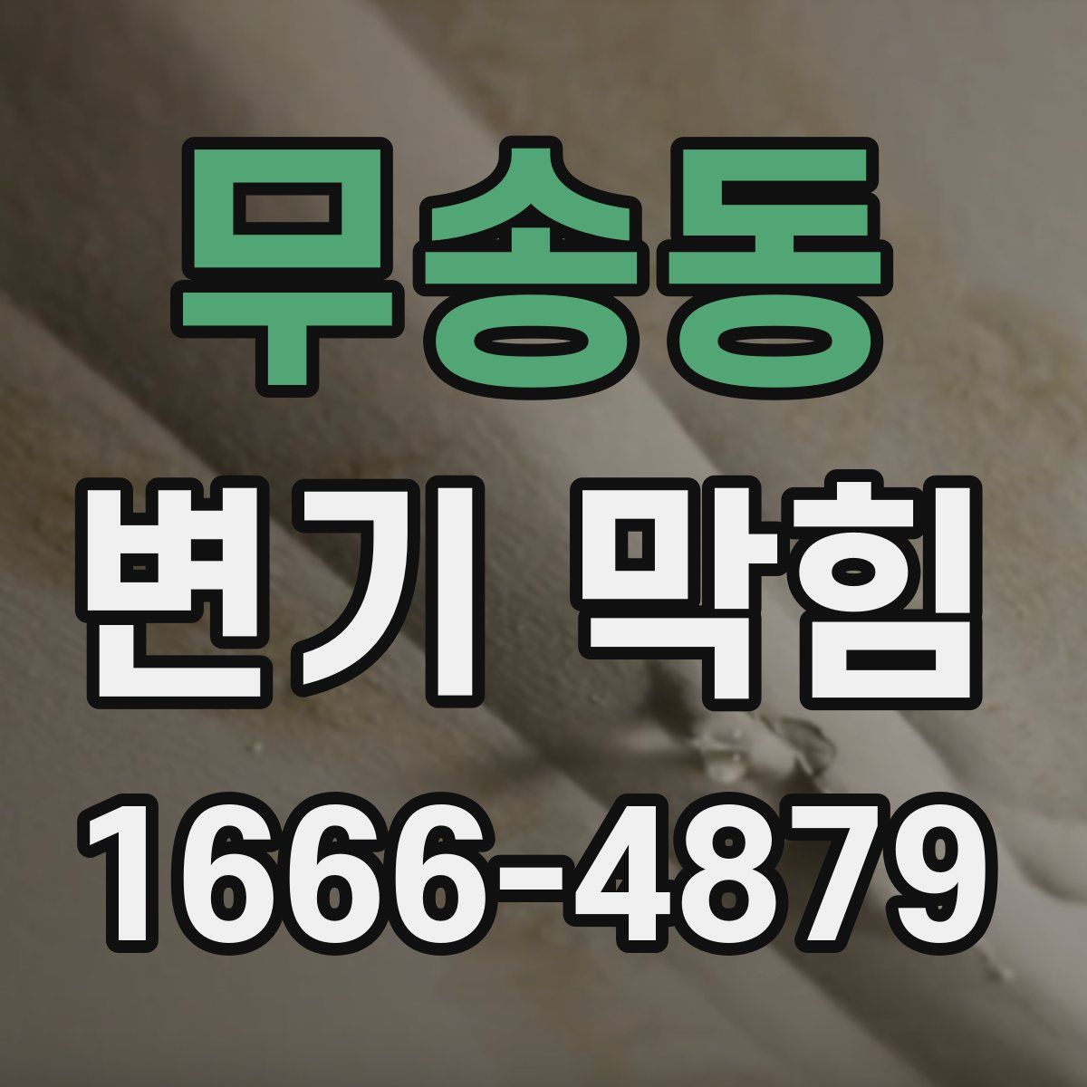 무송동 변기 막힘