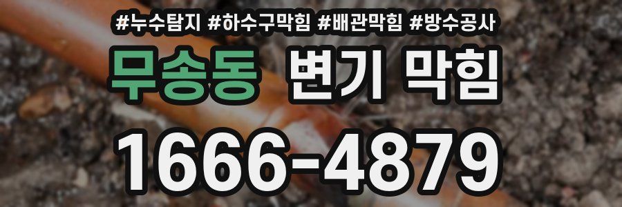 무송동 변기 막힘