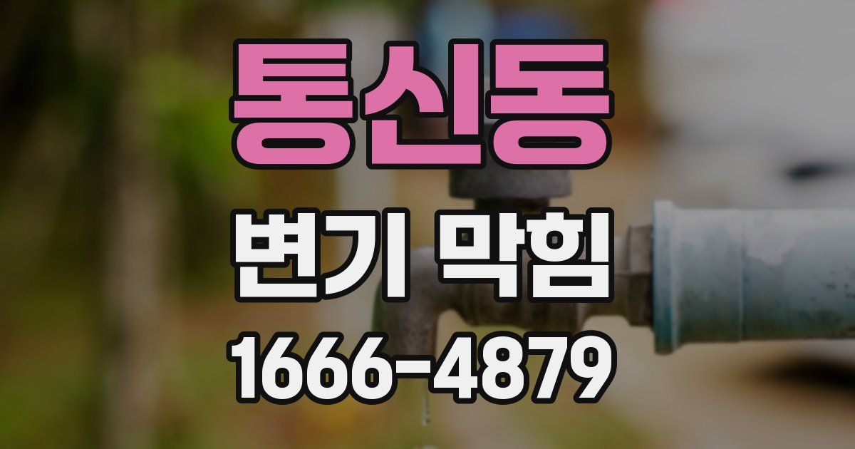 통신동 변기 막힘