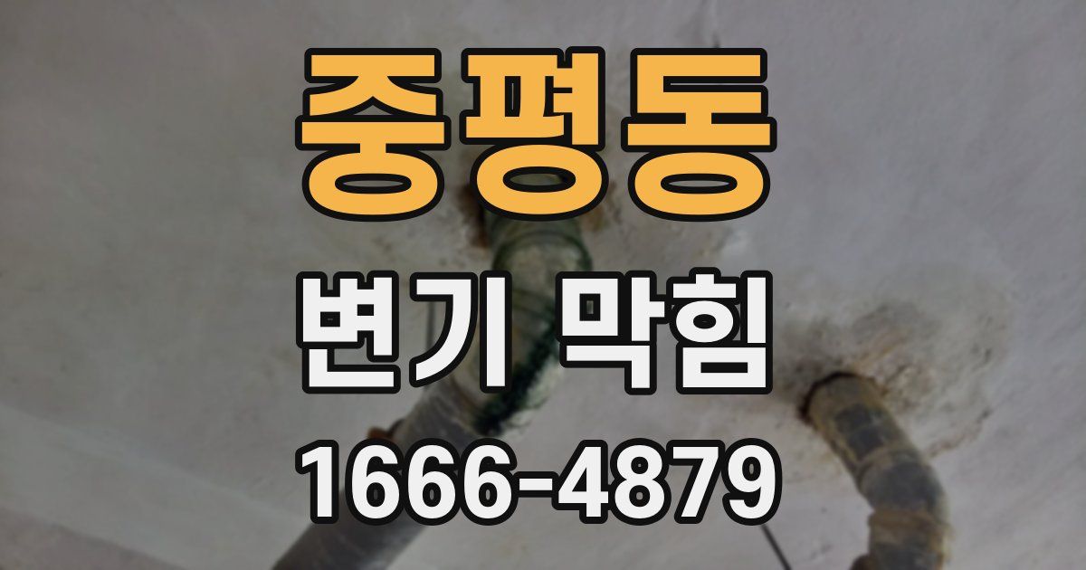 중평동 변기 막힘