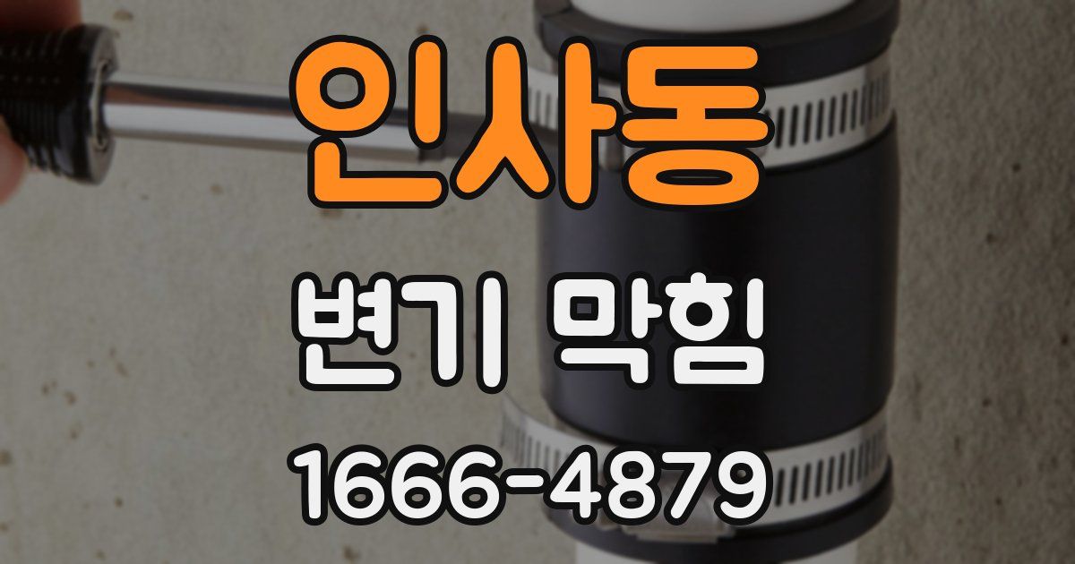 인사동 변기 막힘