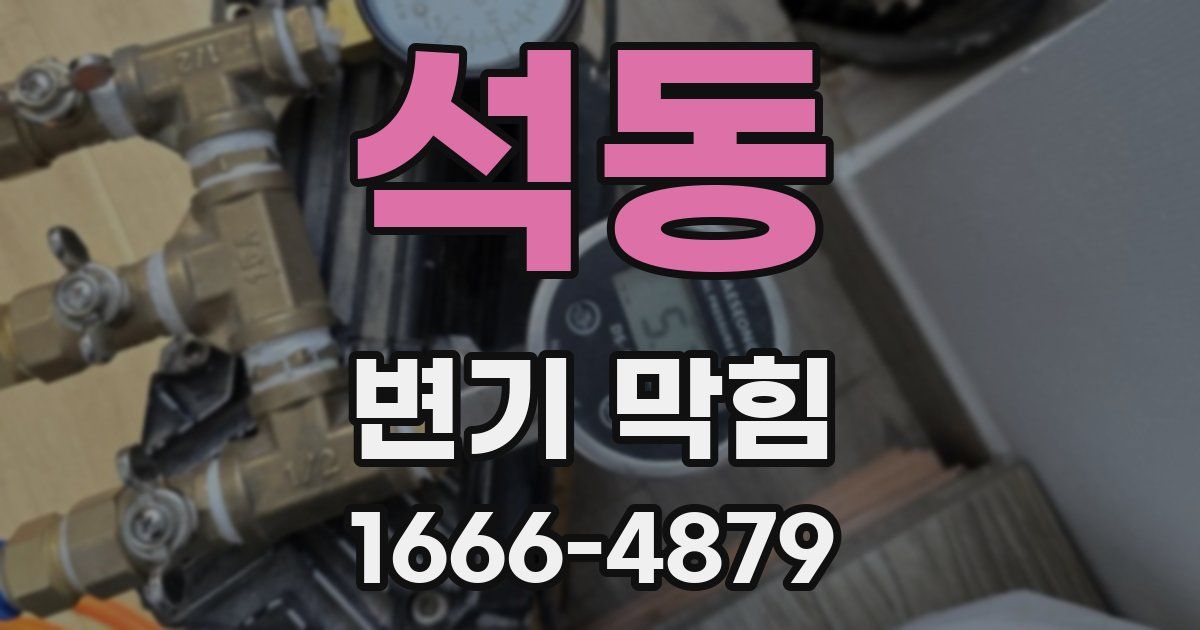 석동 변기 막힘