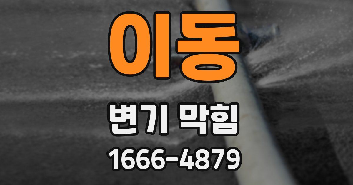 이동 변기 막힘