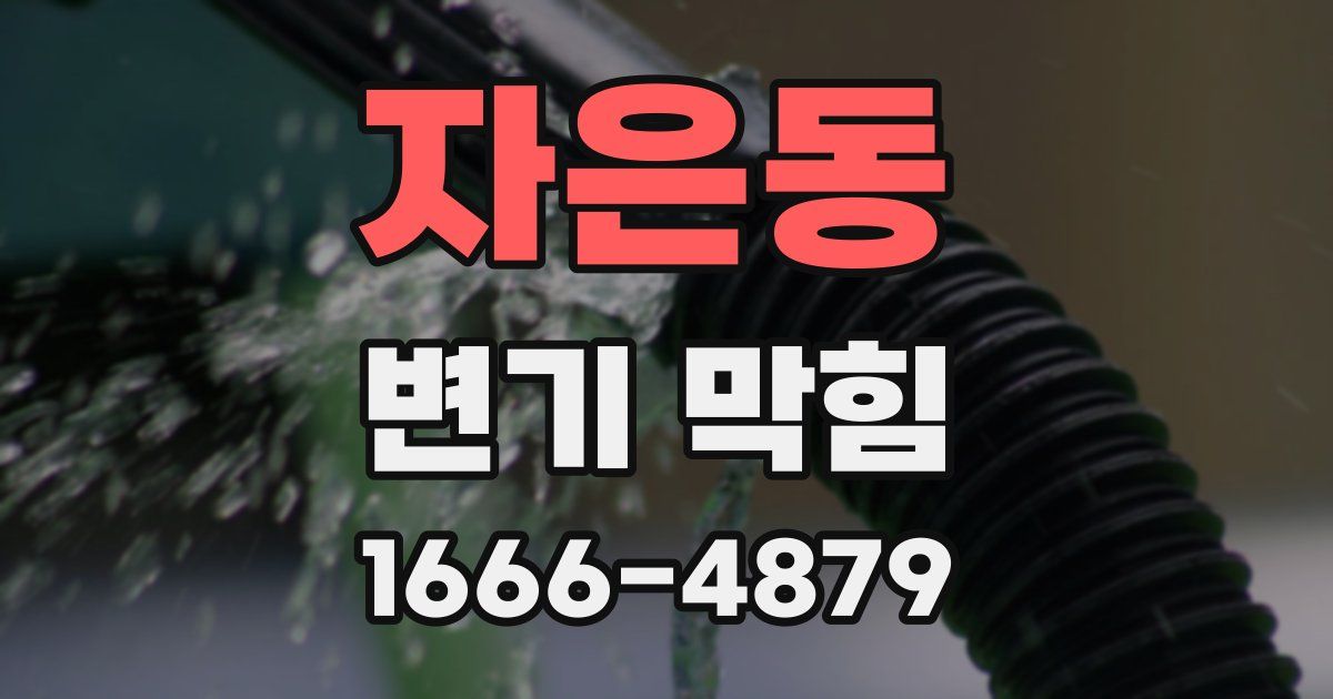 자은동 변기 막힘