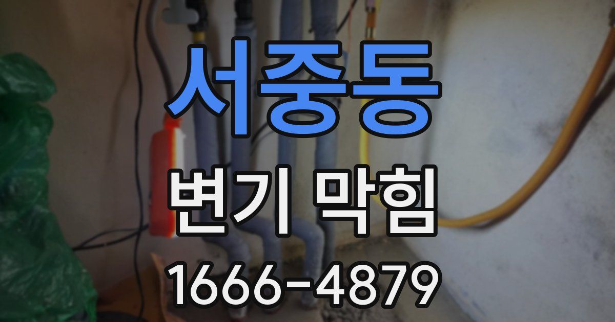 서중동 변기 막힘