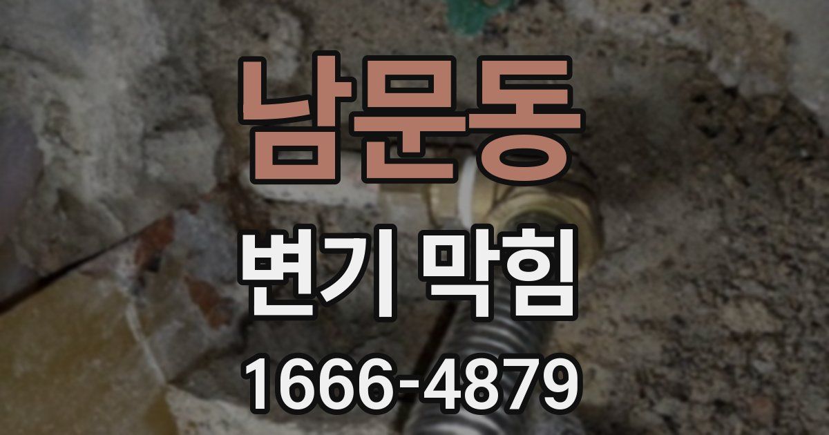 남문동 변기 막힘