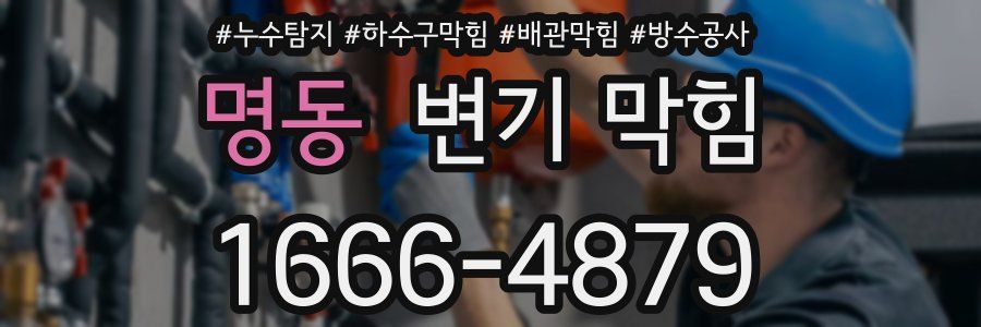 명동 변기 막힘